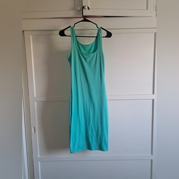 Turquoise Haven Dresses & Skirts - Blue Sleeveless Scoop Neck Midi Slip Dress